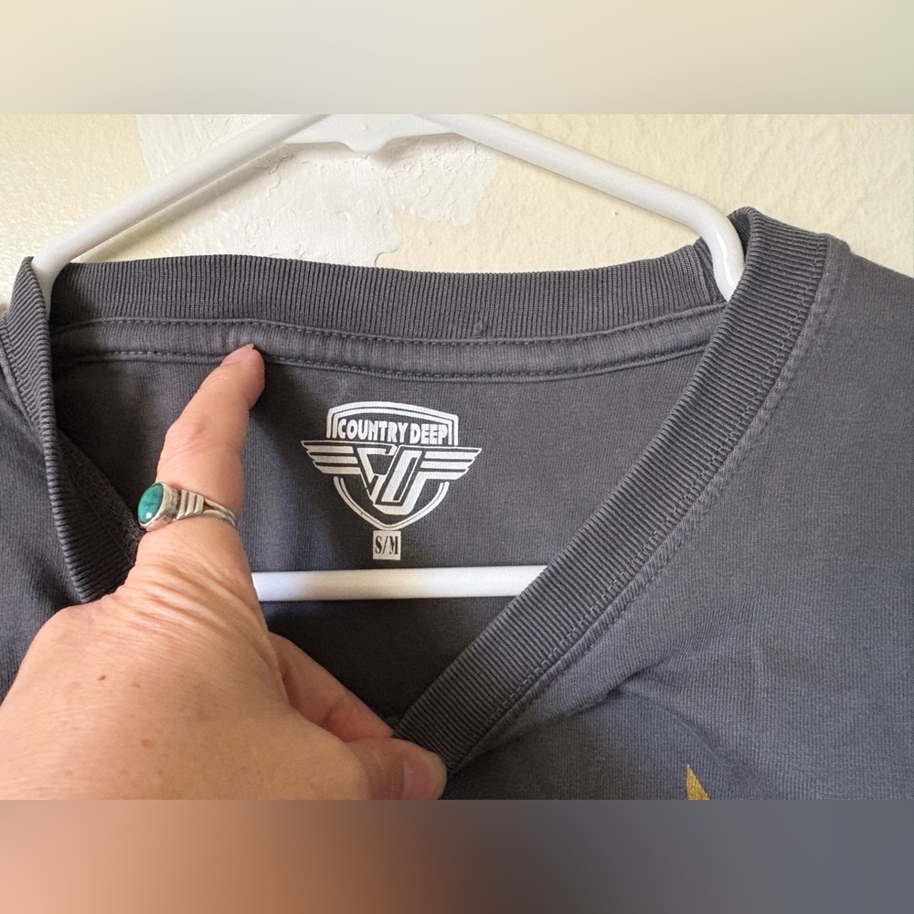 Charcoal Rhinestone Cowboy Graphic Tee - Picture 3 of 4